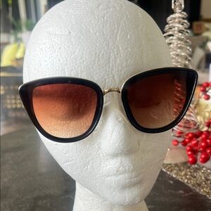 Diff cat eye sunglasses gradient lenses leopard arms